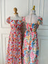 Spring Floral Square Neck Long Maxi Dress